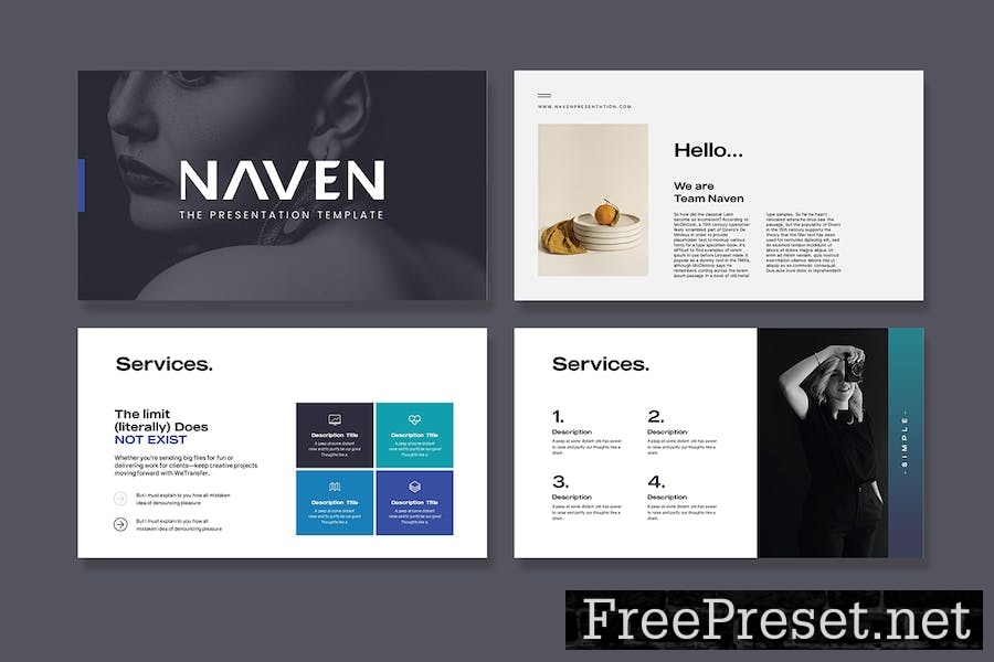 Naven PowerPoint Template EF32CLH