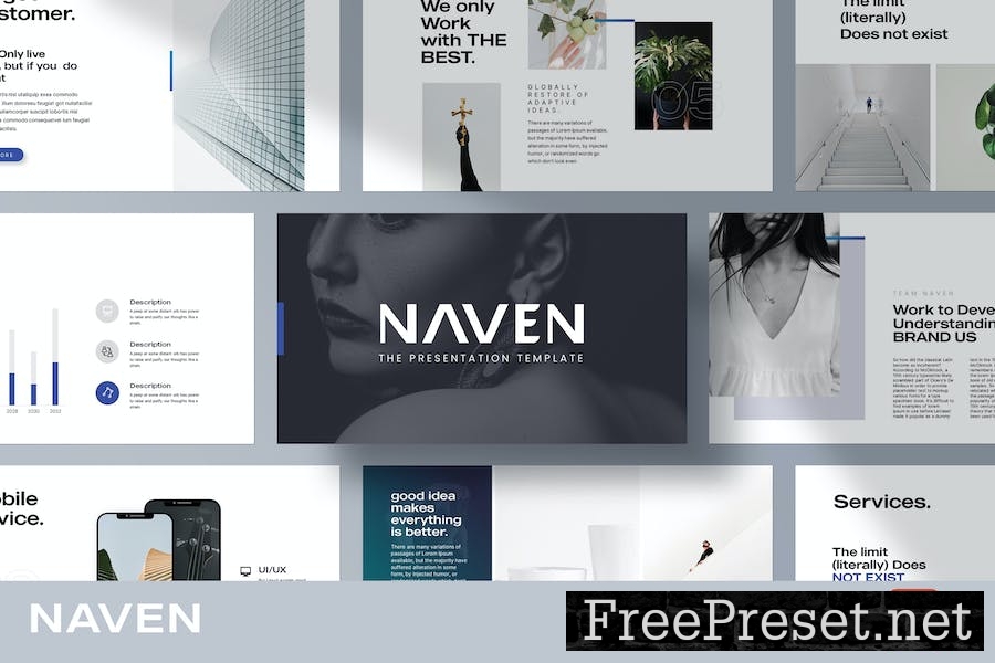 Naven PowerPoint Template EF32CLH