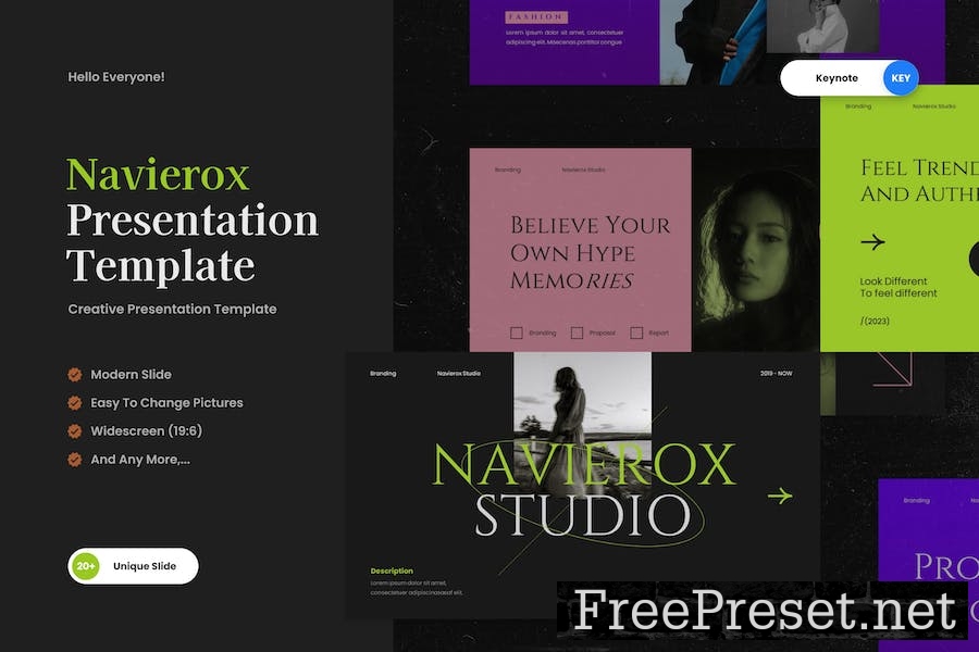 Navierox Studio - Creative Keynote Template QCLLYSX