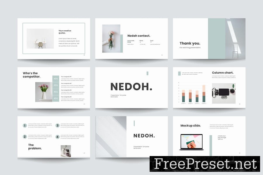 Nedoh Business Plan Keynote Presentation Template RSJST8Z