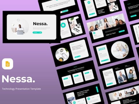 Nessa - Technology Google Slides Template KER769L