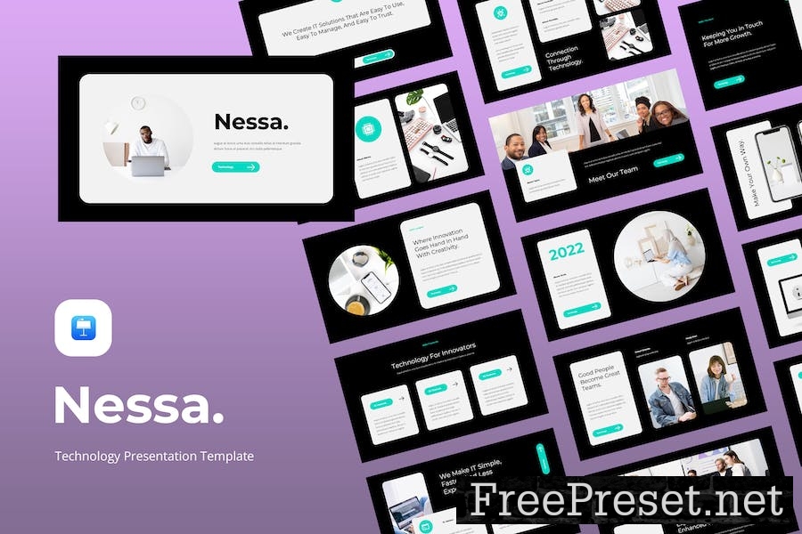 Nessa - Technology Keynote Template C9LH7SG