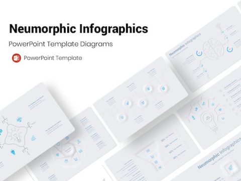 Neumorphic Infographics PowerPoint Presentation 8G8NDLW