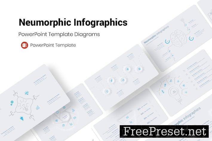 Neumorphic Infographics PowerPoint Presentation 8G8NDLW