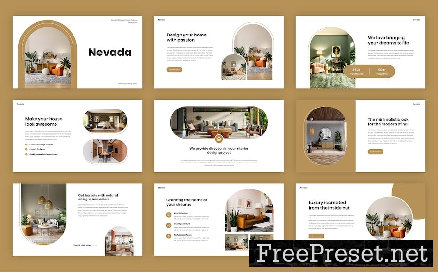 Nevada - Interior Design Powerpoint Template 59P6RP7