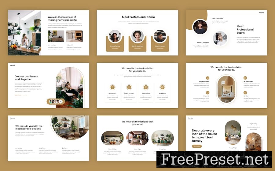 Nevada - Interior Design Powerpoint Template 59P6RP7