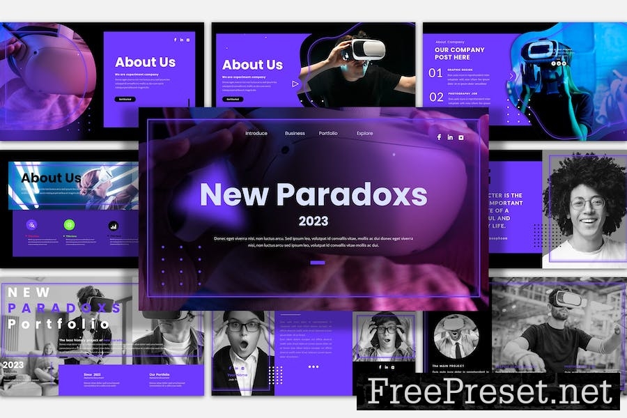 New Paradoxs Google Slides Presentation Template VD6W2VD