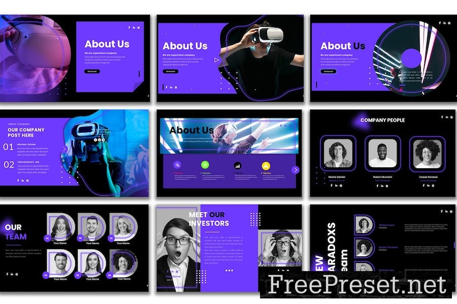 New Paradoxs Powerpoint Presentation Template MEFZMNE