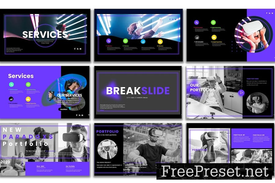 New Paradoxs Powerpoint Presentation Template MEFZMNE