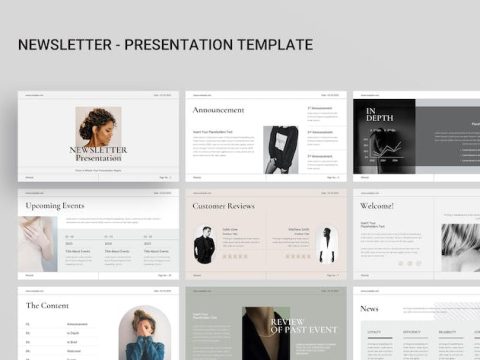 Newsletter Google Slides Presentation Template NTC3HDZ