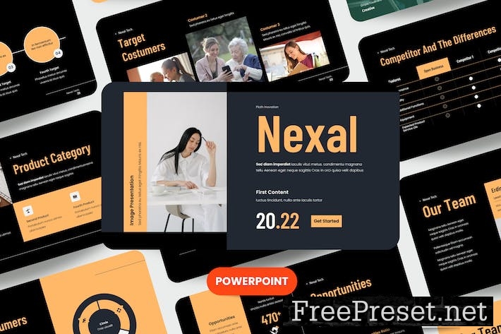 NEXAL- Digital Business Marketing Presentation PPT G8DF5T4