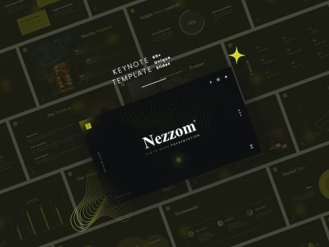 Nezzom - Dark Pitch Deck Keynote Template