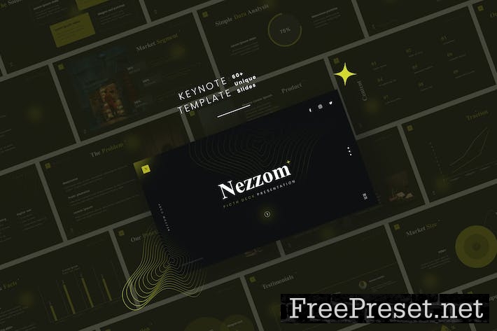 Nezzom - Dark Pitch Deck Keynote Template