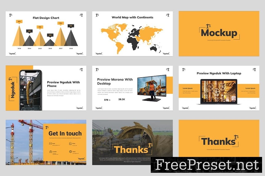 Ngeduk - Construction Google Slides Template 8N25QNG