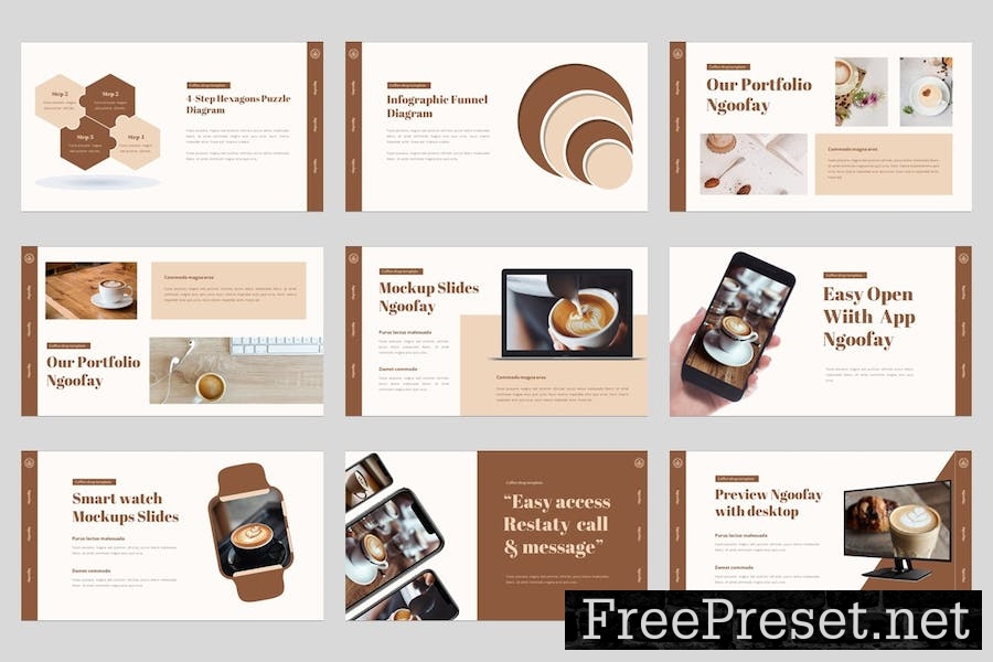 Ngoofay - Coffe Shop Keynote Template QA8YE8N