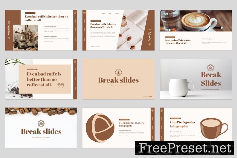 Ngoofay - Coffe Shop Keynote Template QA8YE8N