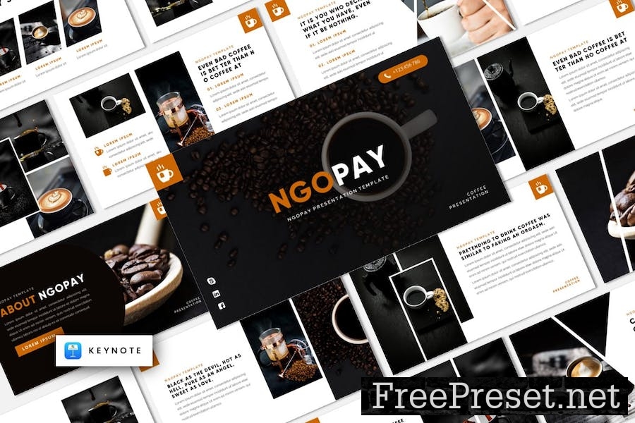 NGOPAY - Coffee Cafe Keynote Template XA95REK