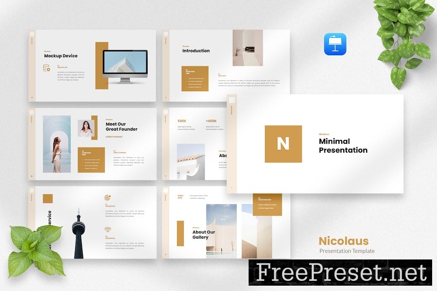 Nicolaus - Minimalist Keynote Template A8HNWPF