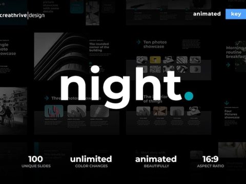 Night Animated Keynote Template LXRK3Q6