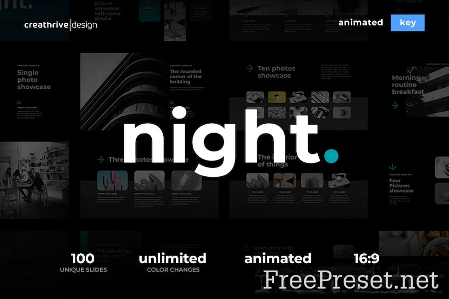 Night Animated Keynote Template LXRK3Q6