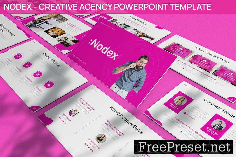 Nodex - Creative Agency Powerpoint Template 5UV2KKH