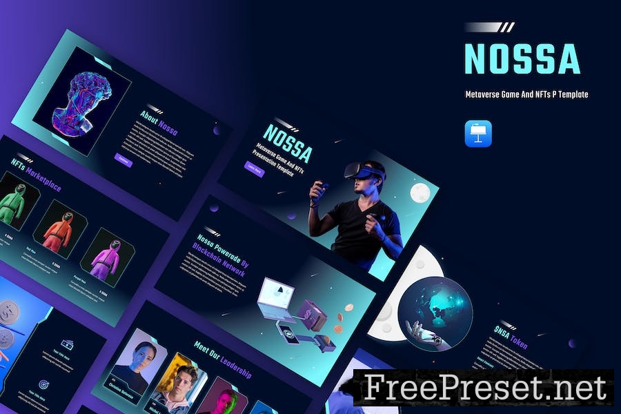 Nossa - Metaverse Game & NFTs Keynote Template 8NFY9Q7