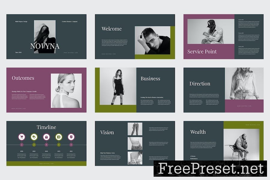 Novyna - Business Lookbook Keynote Template EE2F6FW