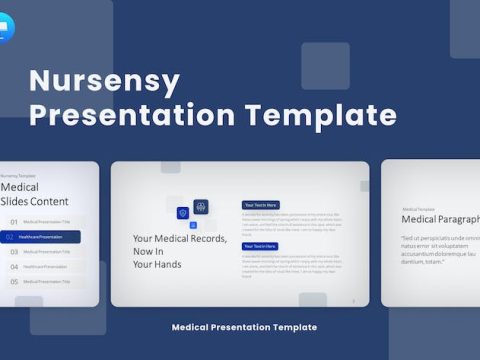 Nursensy Blue Modern Medical Geometric Keynote