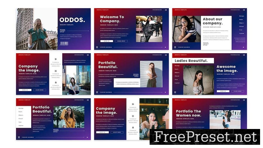 Oddos - Business Presentation Keynote Template S8DRWT9