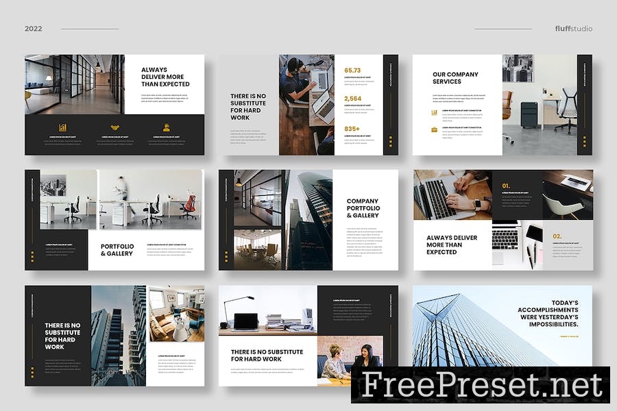 Officio - Corporate Google Slides Template P7CFJRK