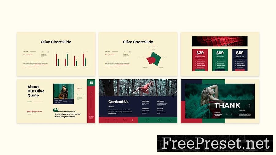 Olive - Business Presentation Keynote Template 3V8KDDB