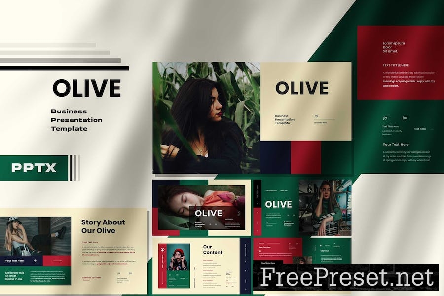 Olive - Business Presentation Keynote Template 3V8KDDB