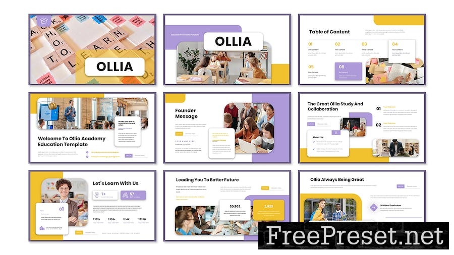 Ollia Education Presentation Google Slide Template 7R5MQL6