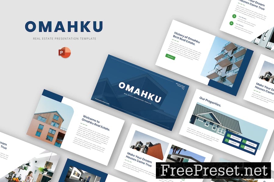 Omahku - Real Estate PowerPoint Template PQJ9N4Y