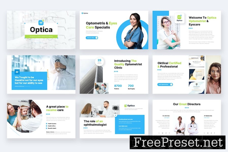 Optica - Optometrist & Eyecare Keynote Template 9497A8W