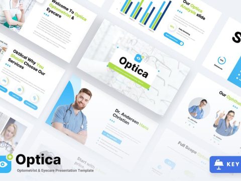 Optica - Optometrist & Eyecare Keynote Template 9497A8W