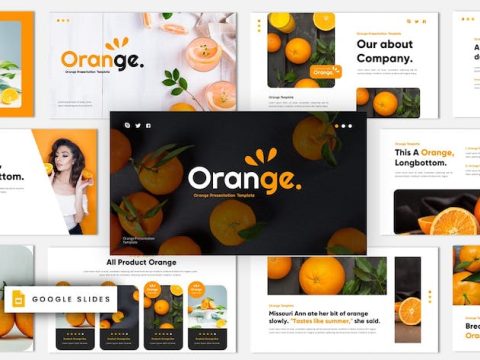 Orange Fruit Google Slides Template ZFAGXLE