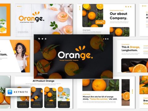 Orange Fruit Keynote Template 4RG66VF