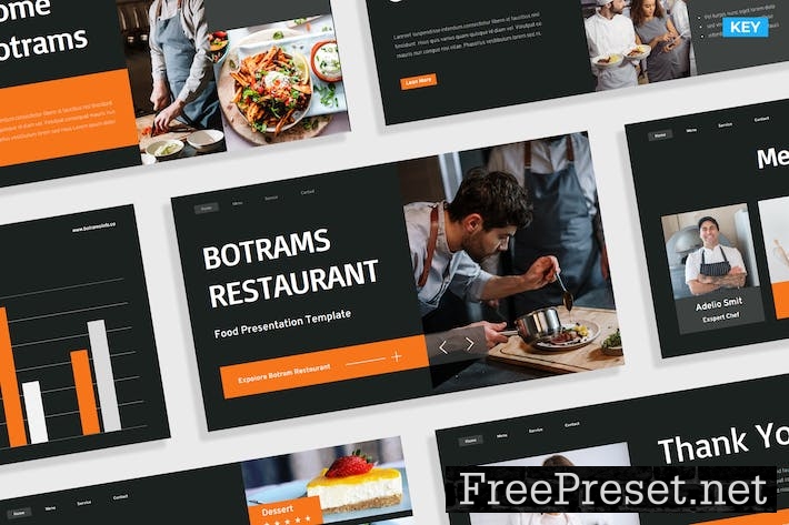 Orange Gray Restaurant Business Company 001 FBXPD2U