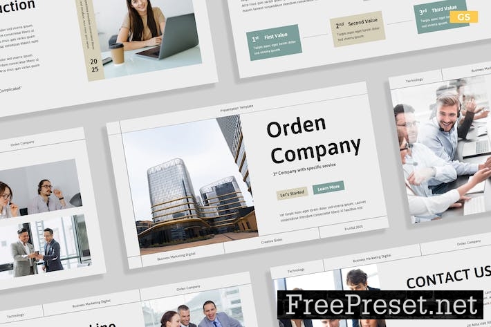 Orden Business Digital Presentation Template 008