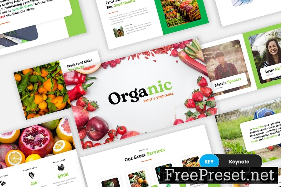 Organic - Fruit & Vegetable Keynote Template 8M6KAJ9