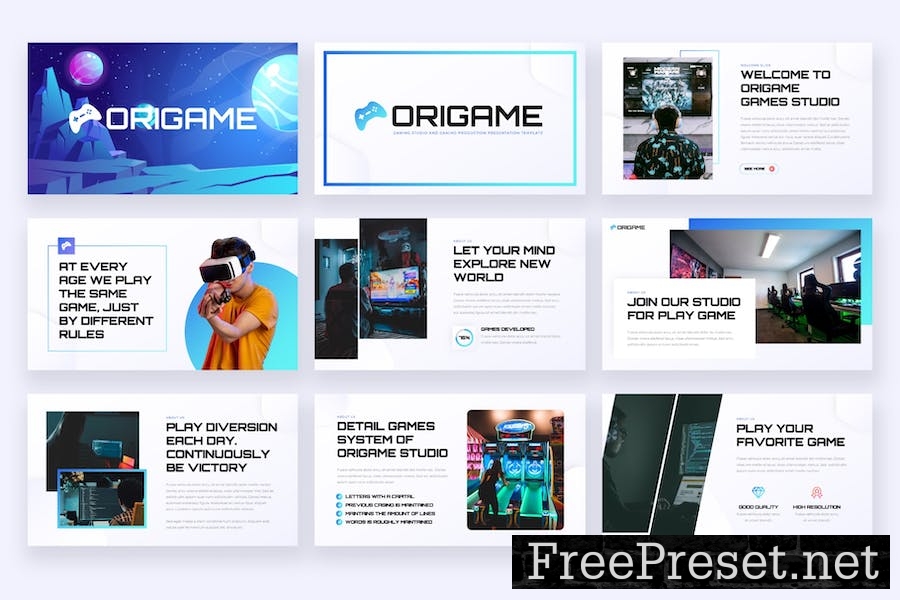 ORIGAME - Gaming Studio Keynote Template X3JXYF5