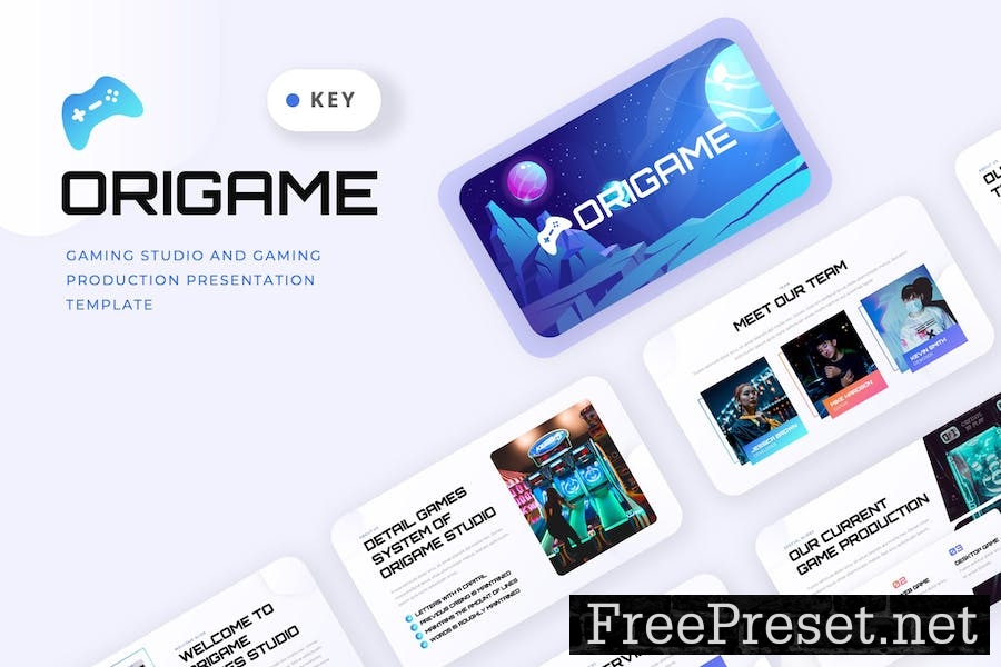 ORIGAME - Gaming Studio Keynote Template X3JXYF5