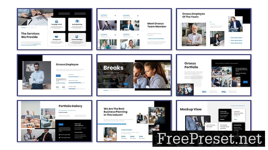 Orseus Business Presentation Google Slide Template M4VCDDA