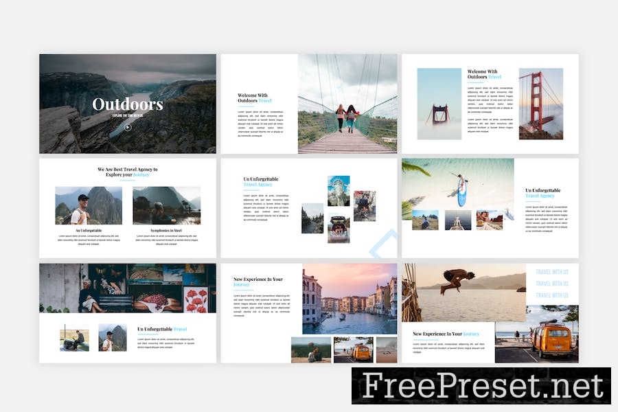 Outdoors – Travel Agency Keynote Template X3HP5EY