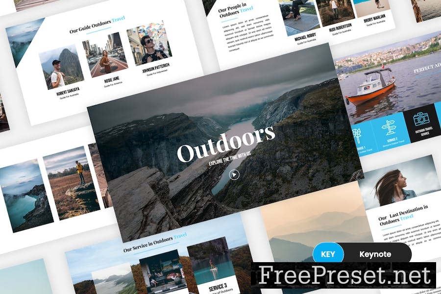 Outdoors – Travel Agency Keynote Template X3HP5EY