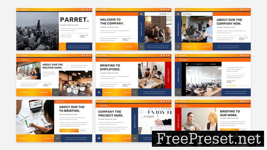 Parret - Business Presentation Keynote Template QACY5CU