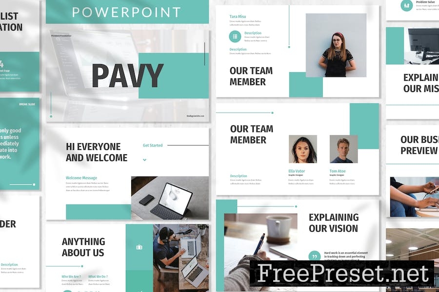 Pavy - Business Powerpoint Template H8UABHM