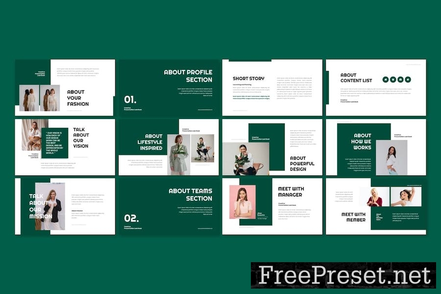 Peronom - Creative Lookbook Google Slides Template HS6DMSW