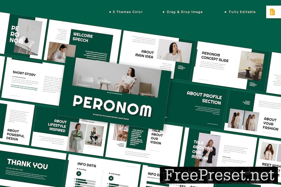 Peronom - Creative Lookbook Google Slides Template HS6DMSW